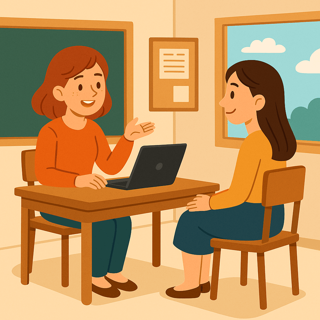 10-minutengesprek voeren als leerkracht · tips om ze door te komen